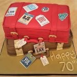 Luggage birthday cake