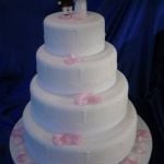 Pink Petals wedding cake