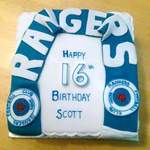 Rangers Football Scarf cake