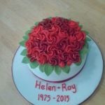 Red Roses Ruby Anniversary cake
